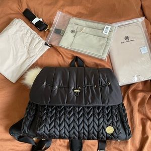 HAPP levy diaper bag + changing pad + expandable packing pouches BRAND NEW